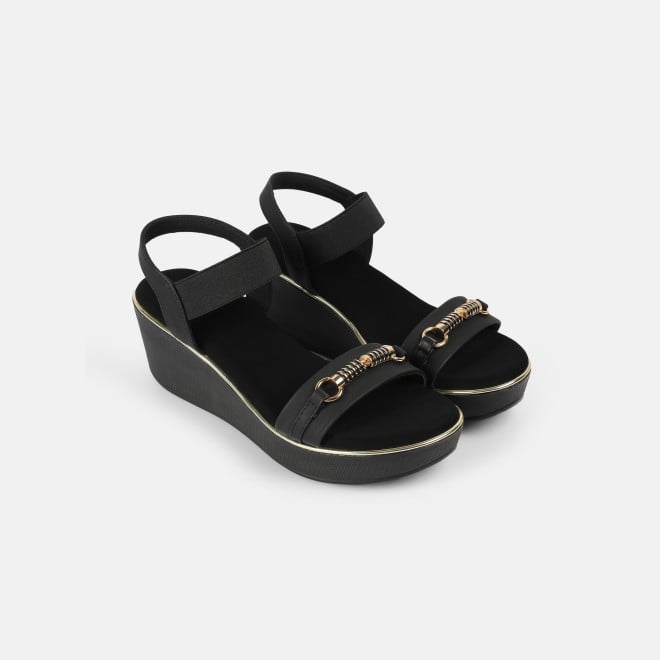 Mochi Women Black Casual Sandals (SKU: 34-900424-11-37)