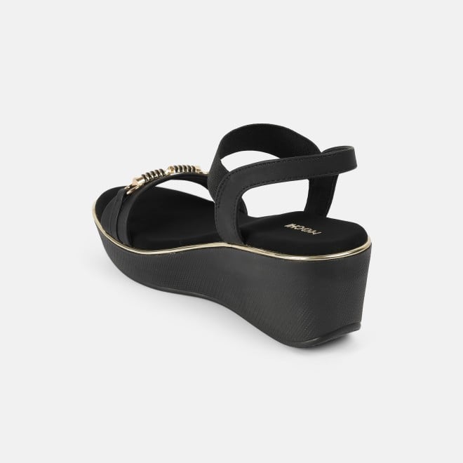 Mochi Women Black Casual Sandals (SKU: 34-900424-11-37)