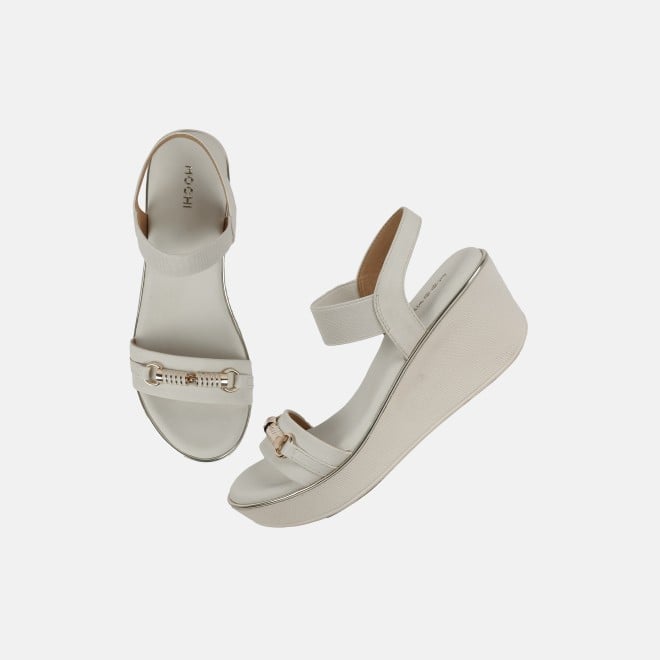 Mochi Women Beige Casual Sandals (SKU: 34-900424-20-37)