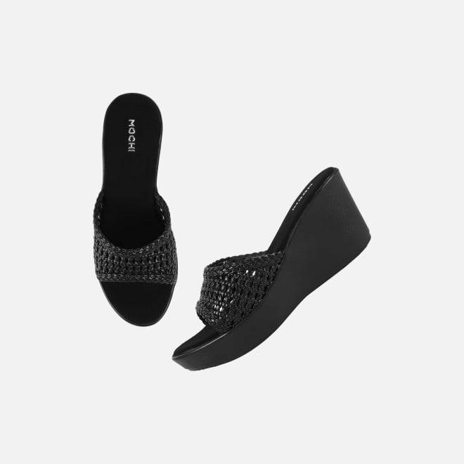 Mochi Women Black Casual Slip Ons (SKU: 34-900428-11-36)