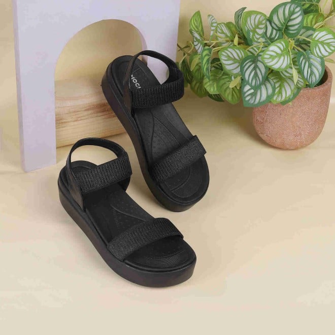 Mochi Women Black Casual Sandals (SKU: 34-924-11-36)