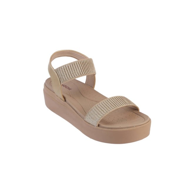 Mochi Women Gold Casual Sandals (SKU: 34-924-15-36)