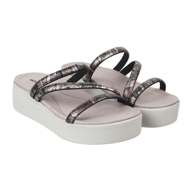 Mochi Women Grey Casual Sandals