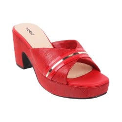 Mochi Red Casual Slip Ons