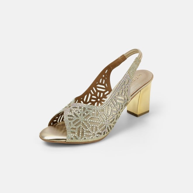 Mochi Women Gold Wedding Sandals (SKU: 35-1077-15-36)