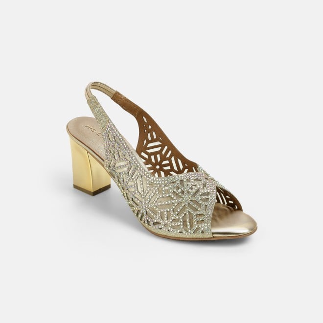 Mochi Women Gold Wedding Sandals (SKU: 35-1077-15-36)