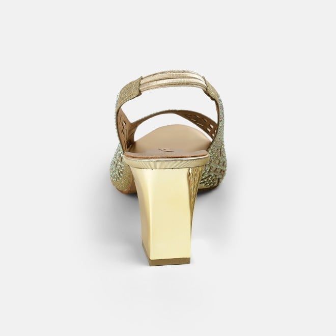 Mochi Women Gold Wedding Sandals (SKU: 35-1077-15-36)