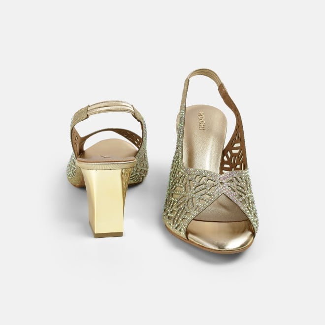 Mochi Women Gold Wedding Sandals (SKU: 35-1077-15-36)