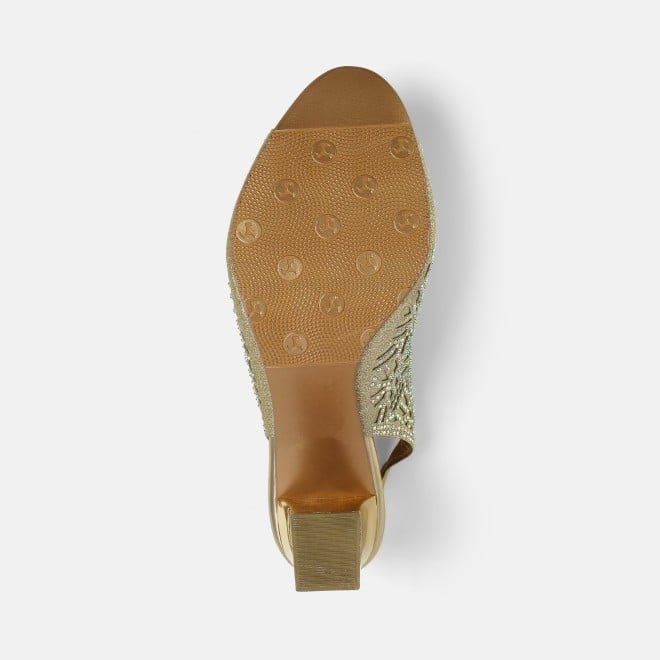 Mochi Women Gold Wedding Sandals (SKU: 35-1077-15-36)
