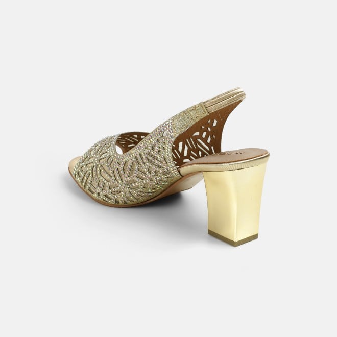 Mochi Women Gold Wedding Sandals (SKU: 35-1077-15-36)