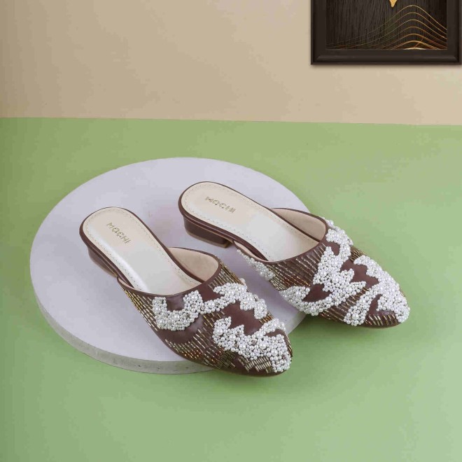 Mochi Women Brown Casual Clogs (SKU: 35-1212-12-38)