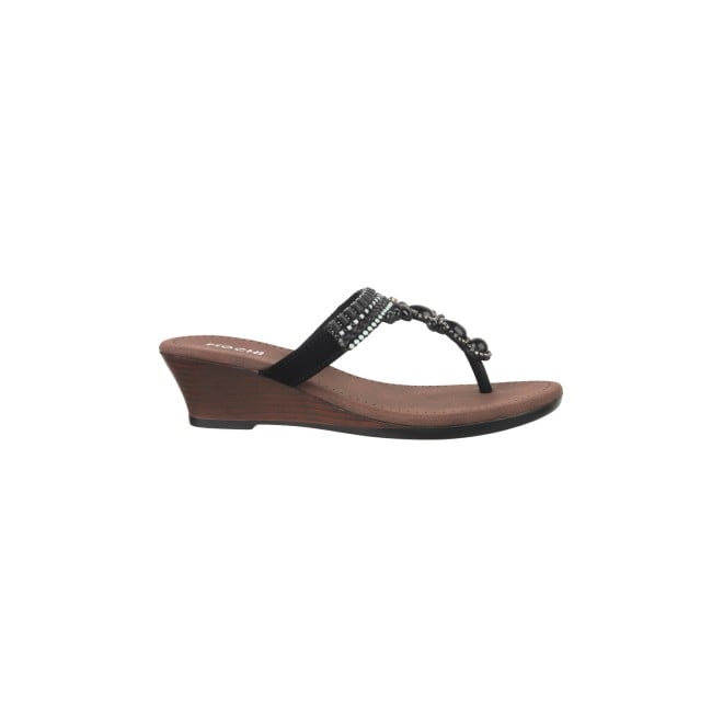 Mochi Women Black Party Slippers (SKU: 35-1226-11-37)