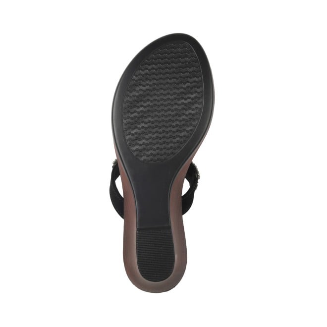 Mochi Women Black Party Slippers (SKU: 35-1226-11-37)