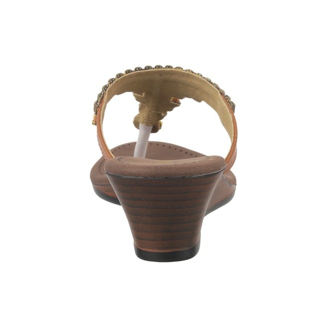 Mochi Women Tan Party Slippers (SKU: 35-1226-23-37)