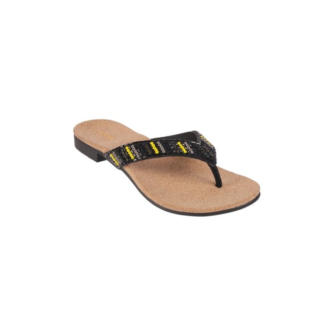 Mochi Women Black Ethnic Slippers (SKU: 35-1244-11-36)