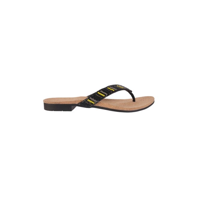 Mochi Women Black Ethnic Slippers (SKU: 35-1244-11-36)