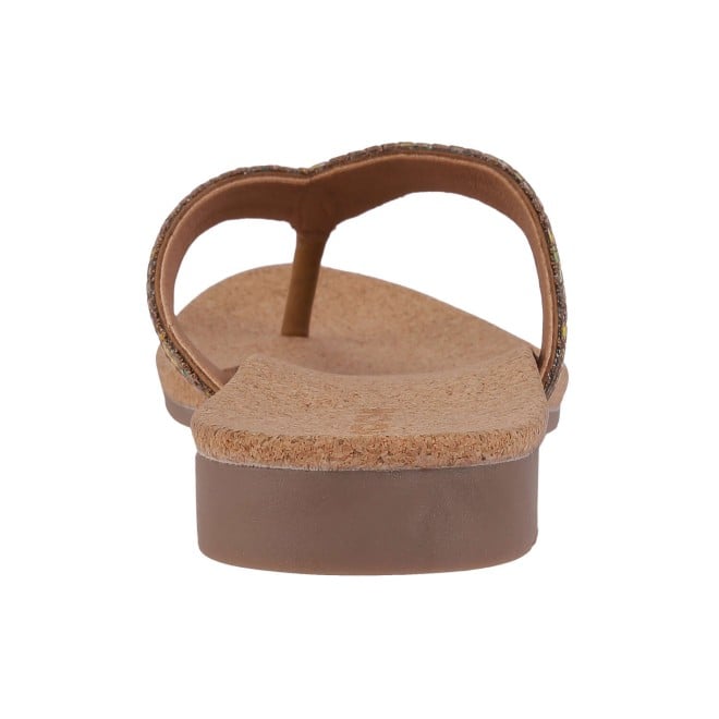 Mochi Women Antic-gold Ethnic Slippers (SKU: 35-1244-28-38)