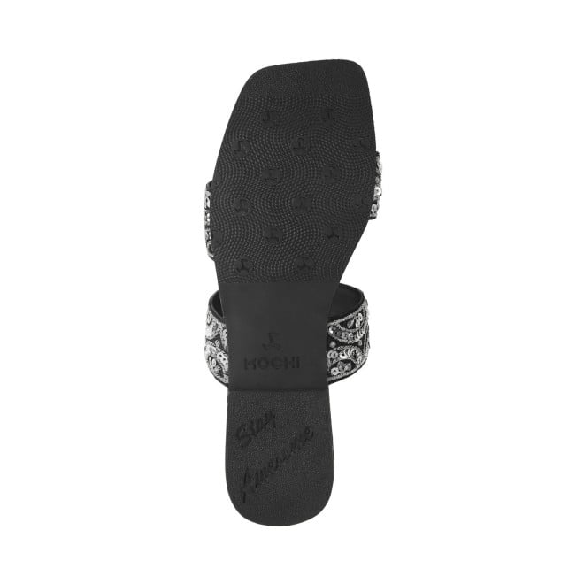 Mochi Women Black Party Slides (SKU: 35-1293-11-36)