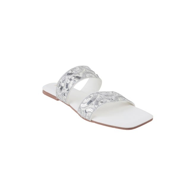 Mochi Women White Party Slides (SKU: 35-1293-16-36)