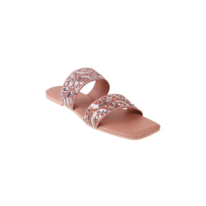 Mochi Women Pink Party Slides (SKU: 35-1293-24-38)