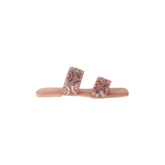 Mochi Women Pink Party Slides (SKU: 35-1293-24-38)