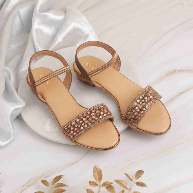 Mochi Women Antic-gold Wedding Sandals (SKU: 35-1419-28-36)