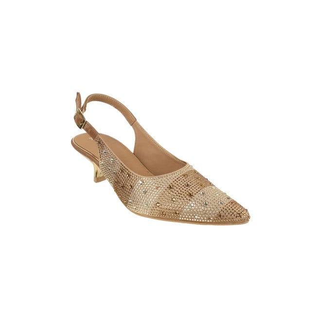 Mochi Women Antique-Gold Wedding Sandals