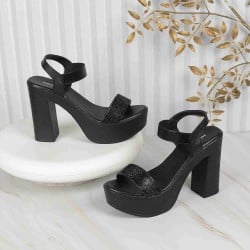 Women Black Wedding Sandals