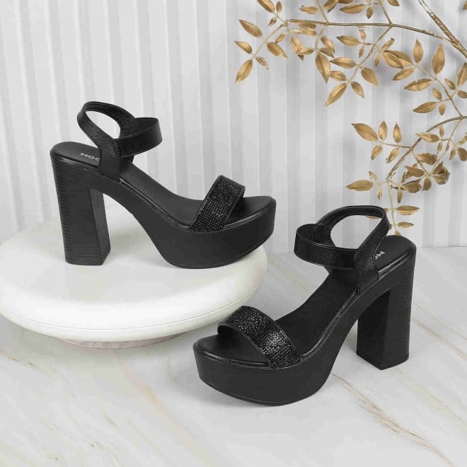 Mochi Women Black Wedding Sandals (SKU: 35-1428-11-36)