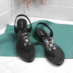 Women Black Ethnic Sandals