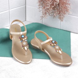 Women Gold Casual Sandals