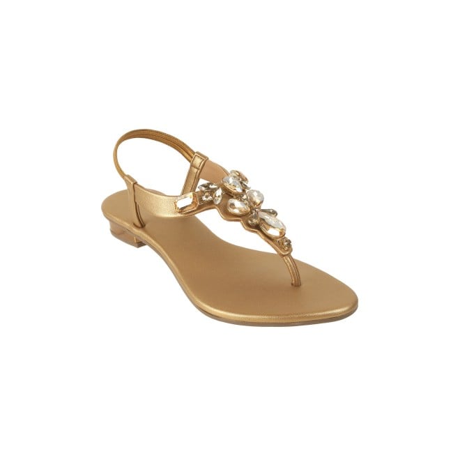 Mochi Women Gold Party Sandals (SKU: 35-1459-28-36)