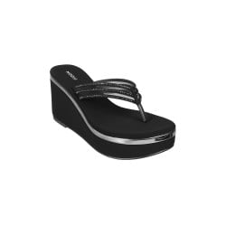 Women Black Casual Slip Ons