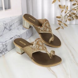 Women Antic-gold Ethnic Pumps