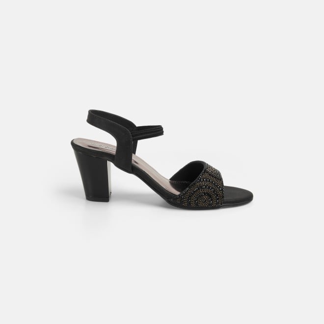 Mochi Women Black Party Sandals (SKU: 35-1508-11-36)