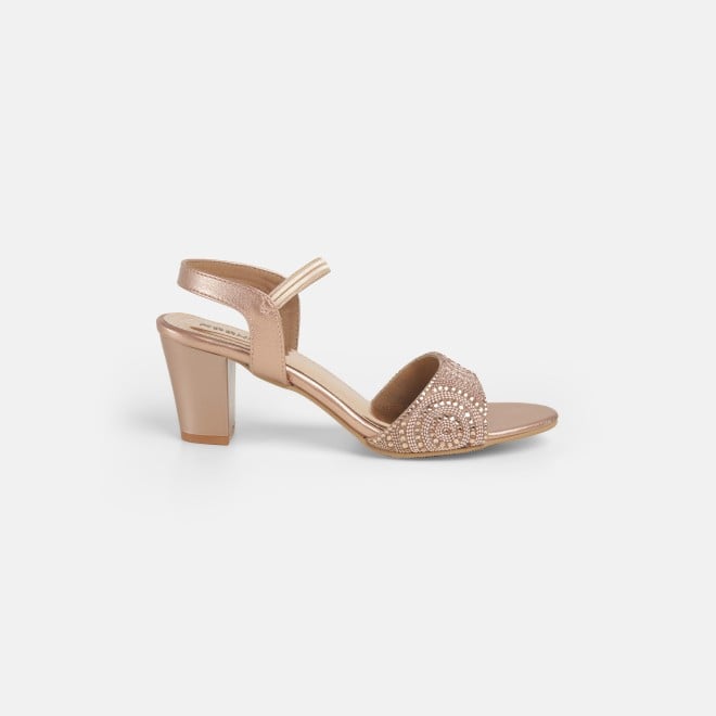 Mochi Women Rose-Gold Party Sandals (SKU: 35-1508-52-36)