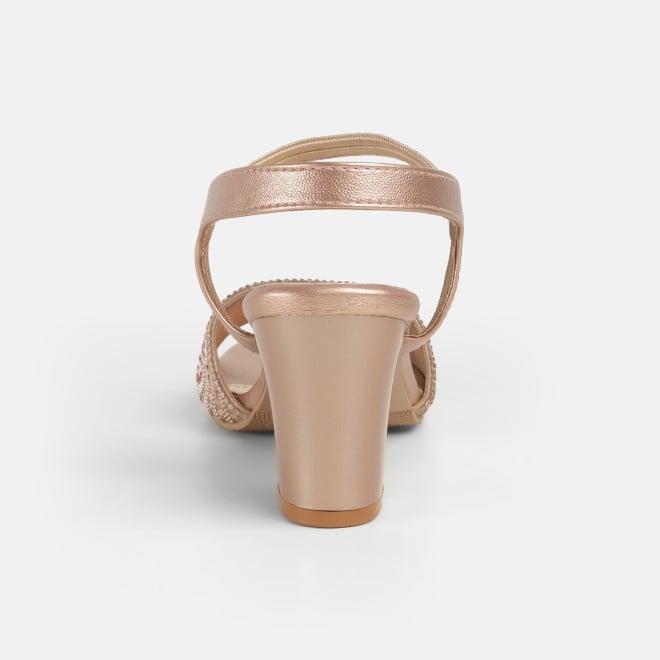 Mochi Women Rose-Gold Party Sandals (SKU: 35-1508-52-36)