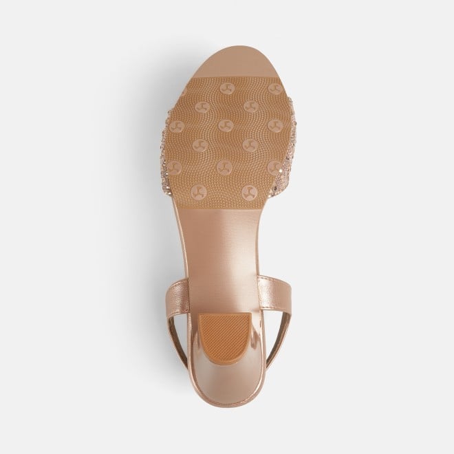 Mochi Women Rose-Gold Party Sandals (SKU: 35-1508-52-36)
