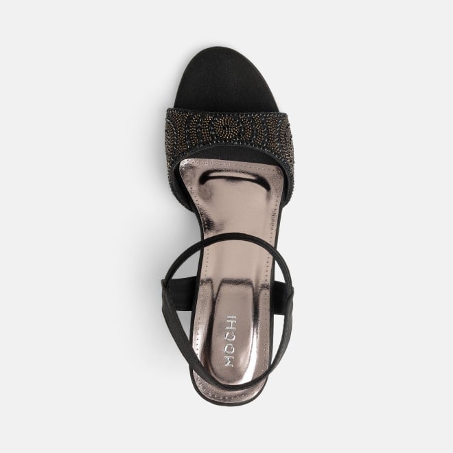 Mochi Women Black Party Sandals (SKU: 35-1508-11-36)