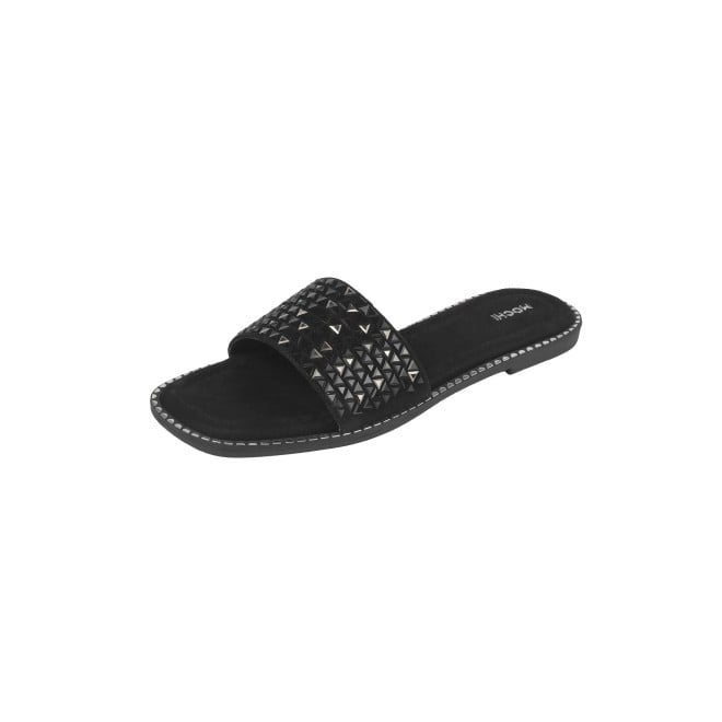 Mochi Women Black Casual Slippers (SKU: 35-1610-11-36)