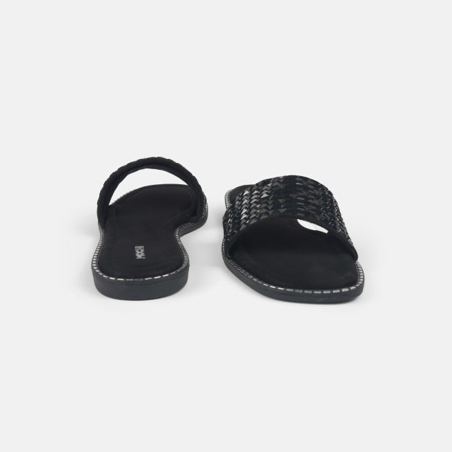 Mochi Women Black Casual Slippers (SKU: 35-1610-11-36)