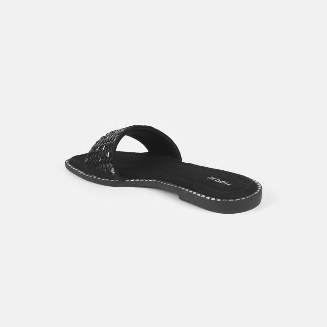 Mochi Women Black Casual Slippers (SKU: 35-1610-11-36)
