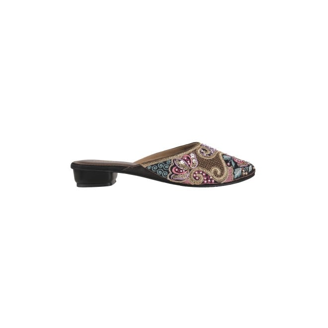 Mochi Women Black Ethnic Slip Ons (SKU: 35-1629-11-36)