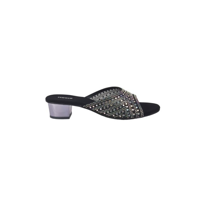 Mochi Women Black Ethnic Slip Ons (SKU: 35-1631-11-36)