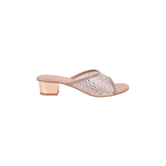 Mochi Women Rose-Gold Ethnic Slip Ons (SKU: 35-1631-52-36)