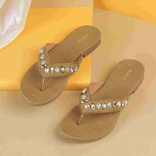 Mochi Women Beige Party Sandals (SKU: 35-1633-20-36)