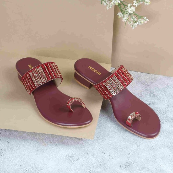 Mochi Women Maroon Ethnic Lifestyle (SKU: 35-1635-44-37)
