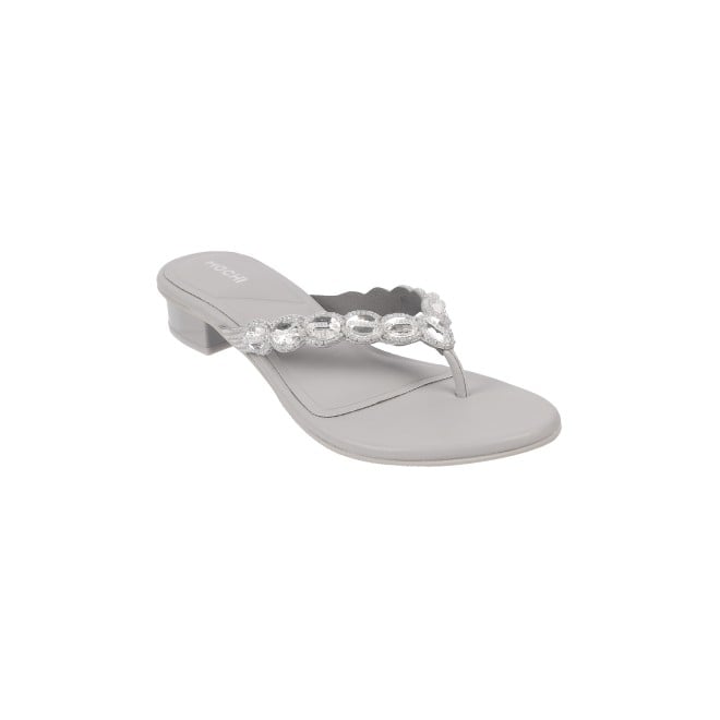 Mochi Women Grey Party Sandals (SKU: 35-1636-14-36)