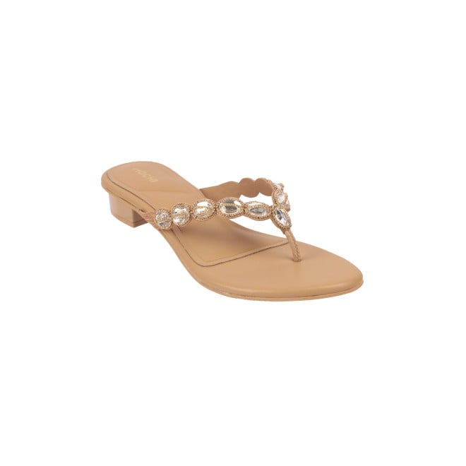 Mochi Women Antic-gold Party Sandals (SKU: 35-1636-28-36)