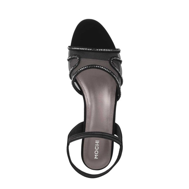 Mochi Women Black Fashion Sandals-6 UK/India (39 EU) (34-9086-11